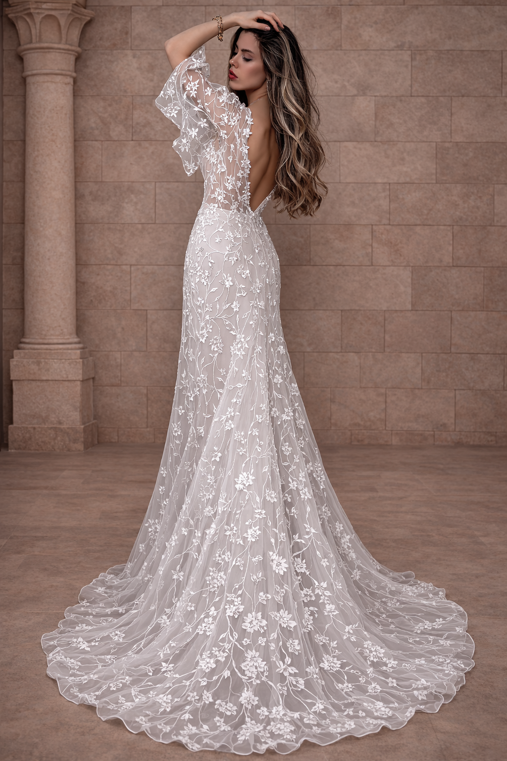 Brautkleid 52124 Rücken Reißverschluss