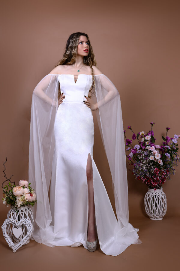 Satin A-Line Bridal Dress