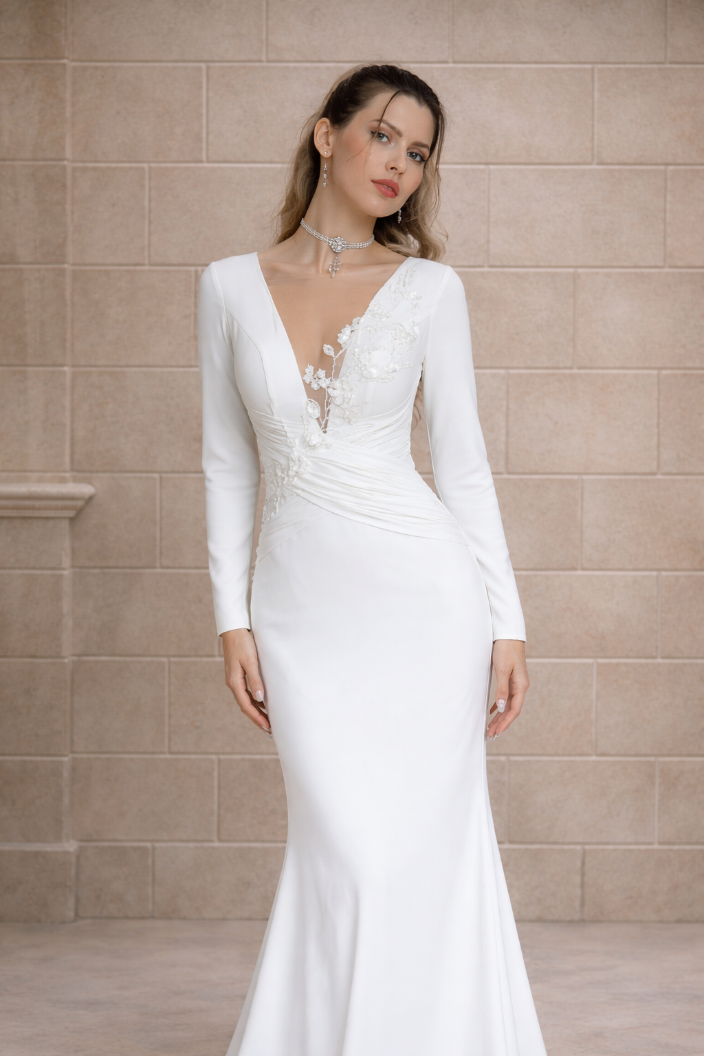 Qualitätskontrolle fertiger Brautkleider in der Schantal Produktionsstätte für Fachhändler